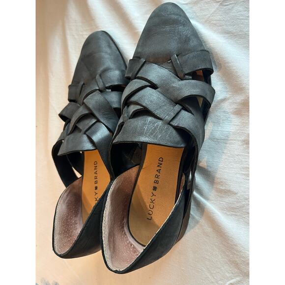 Lucky Brand Black Preekah Leather Bootie 8M / 38.5 - Picture 3 of 7